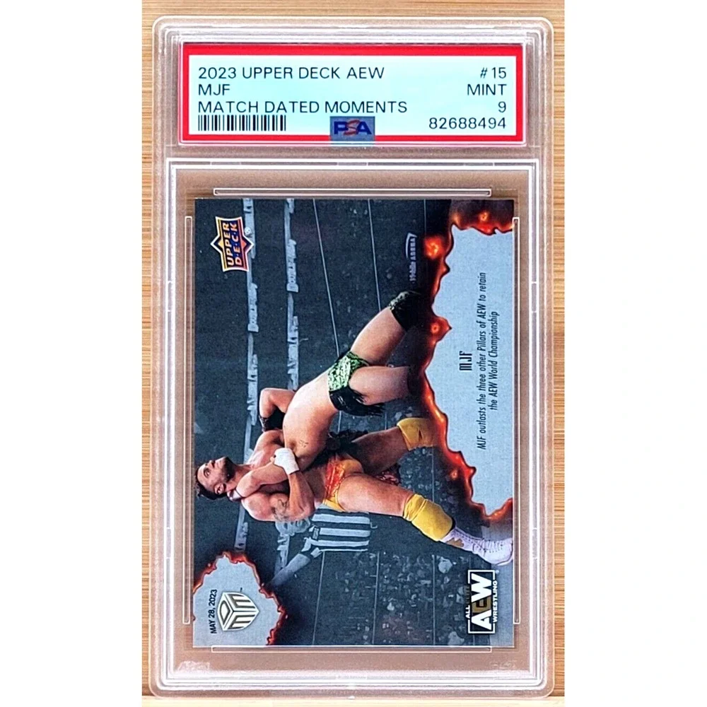 2023 UPPER DECK AEW MATCH DATED MOMENTS MJF SILVER #15 PSA 9 WWE AEW‎